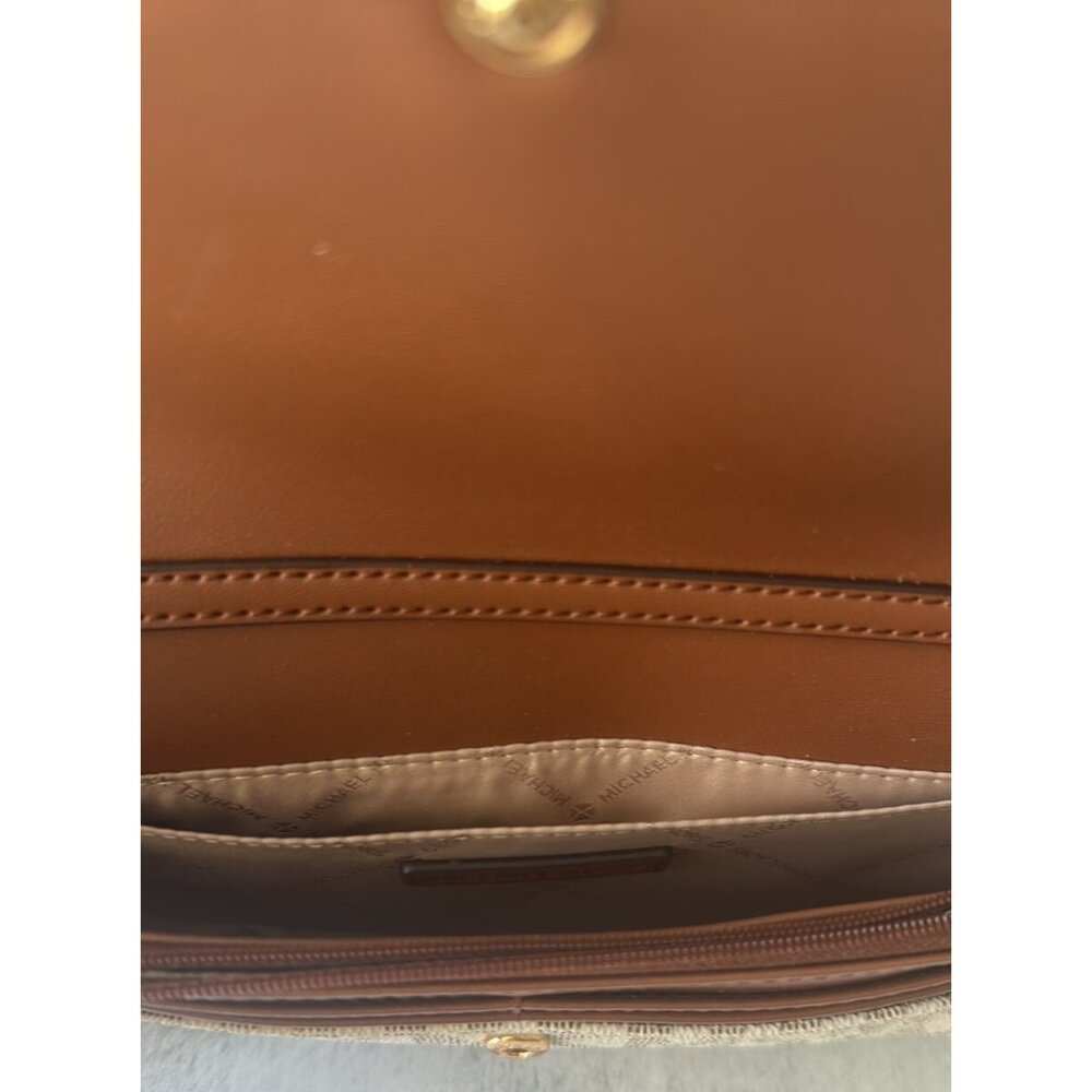 Michael Kors Jet Set Signature Vanilla Luggage Crossbody Handbag W Wide Strap - Picture 14 of 15